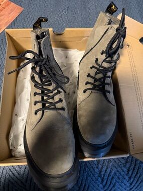 Dr. Martens  Suede Lace-Up Combat Boots